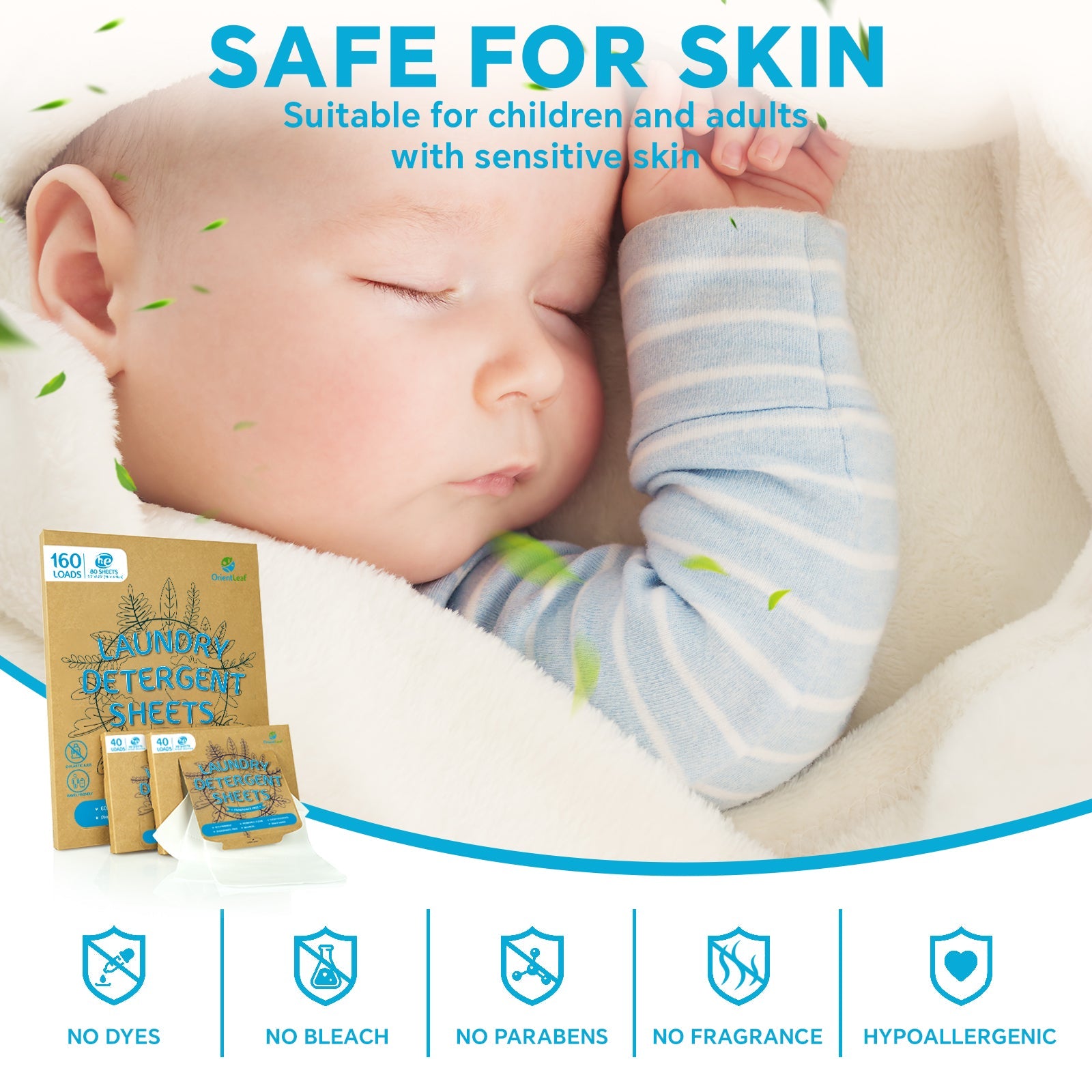 Eco Unscented Laundry Detergent Sheets