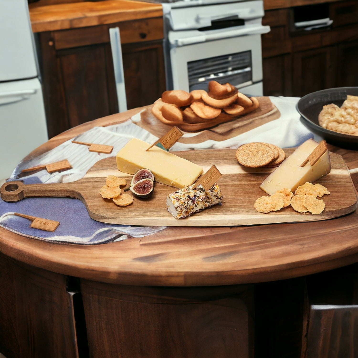 Serving Board with Bamboo Cheese Markers