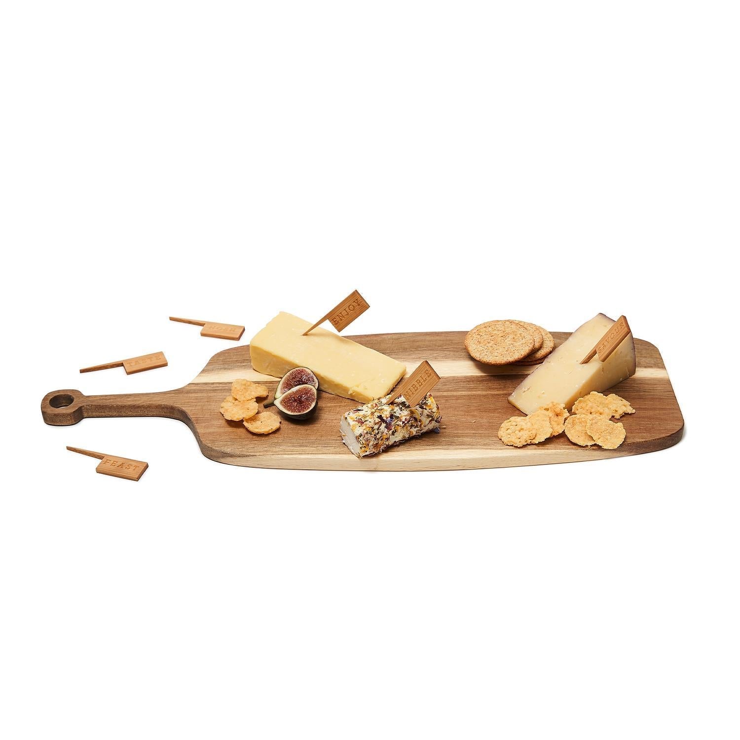 Serving Board with Bamboo Cheese Markers