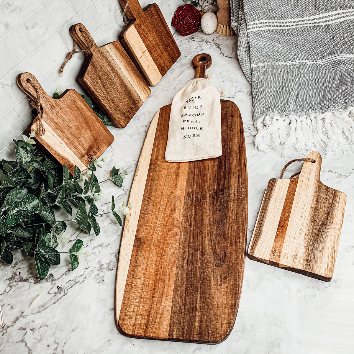 Serving Board with Bamboo Cheese Markers