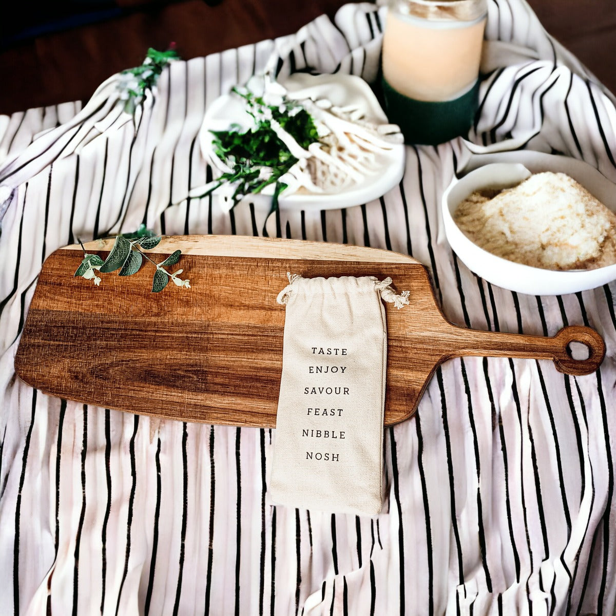 Serving Board with Bamboo Cheese Markers