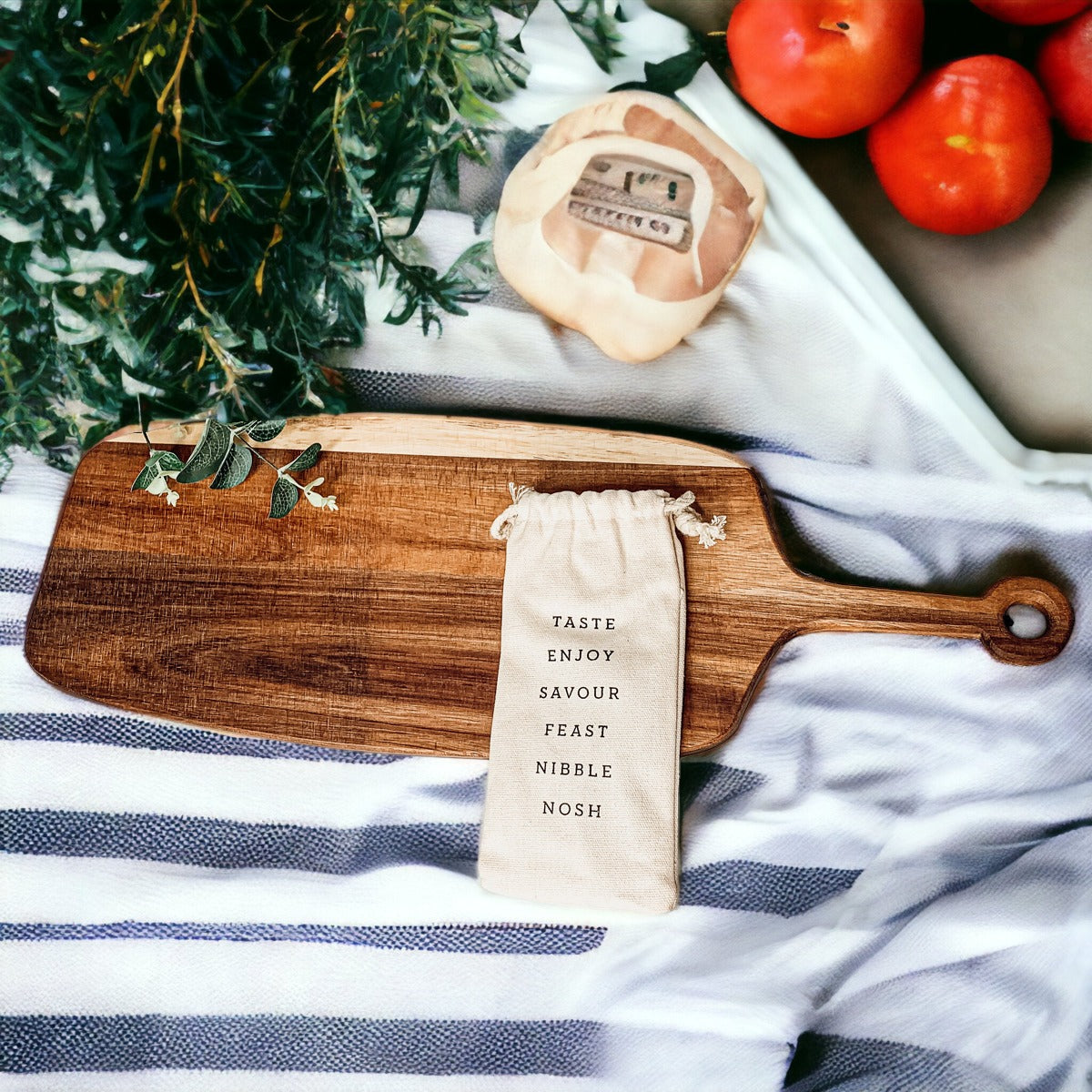 Serving Board with Bamboo Cheese Markers