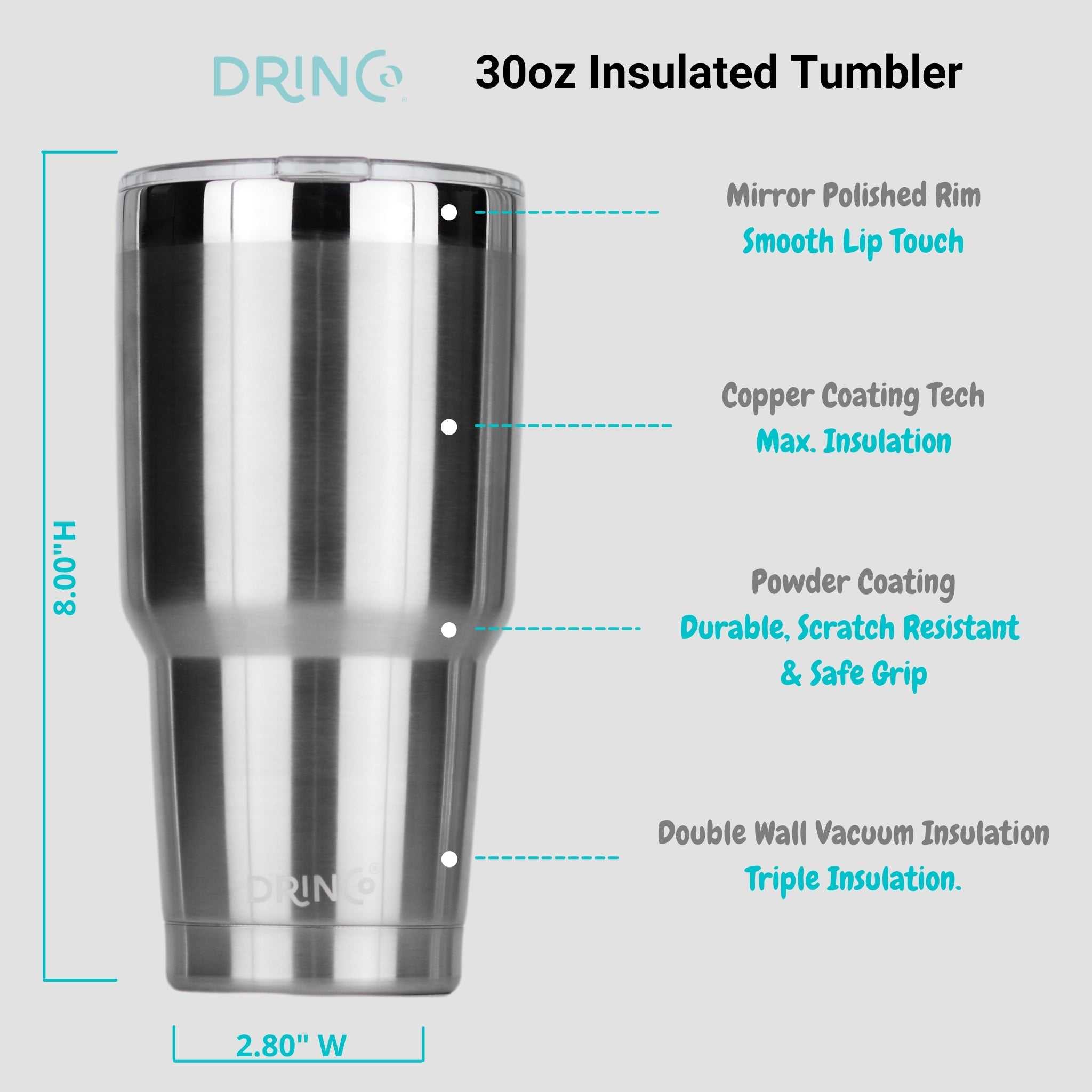 Spill Proof Insulated Tumbler